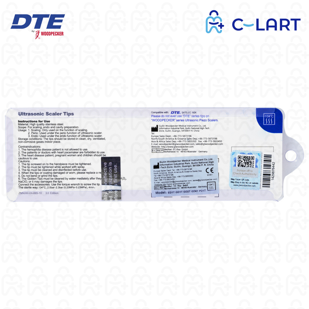 Juego De 6 Puntas Para Escariador Dental DTE D5 Woodpecker