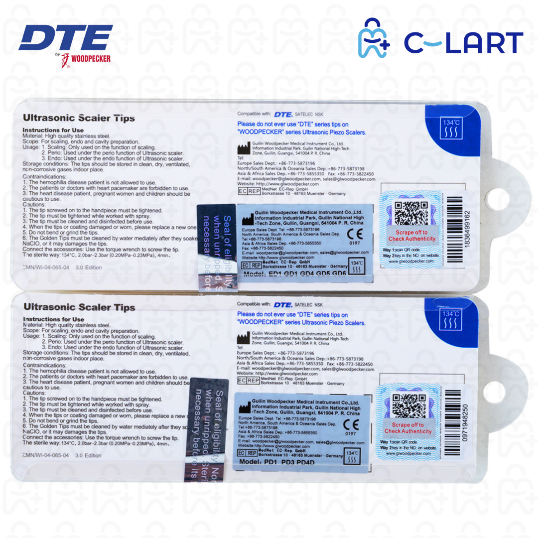 Juego De 8 Puntas Para Escariador Dental DTE D7 Woodpecker